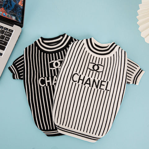 CC Doggo Monochrome Stripe Dress