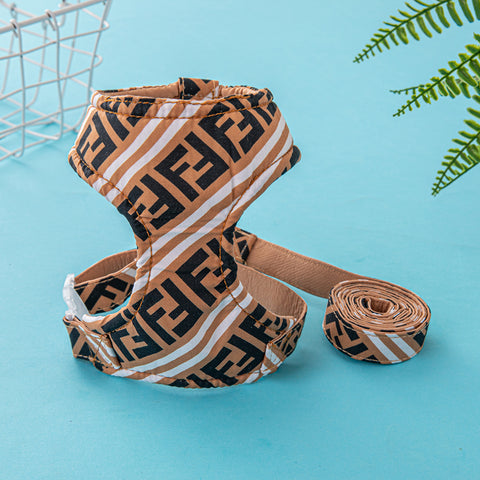 Stylish Geometric Pet Harness & Leash Set