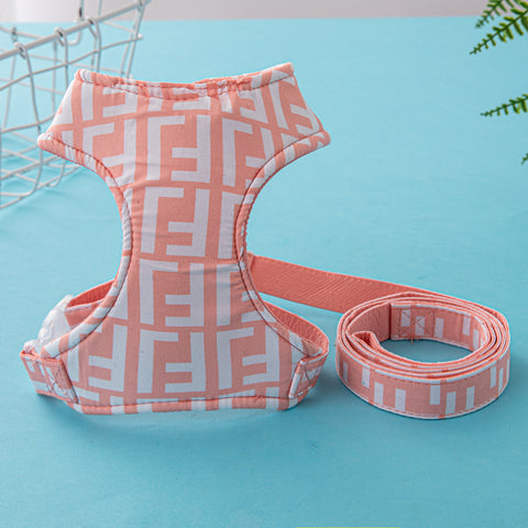 Stylish Geometric Pet Harness & Leash Set
