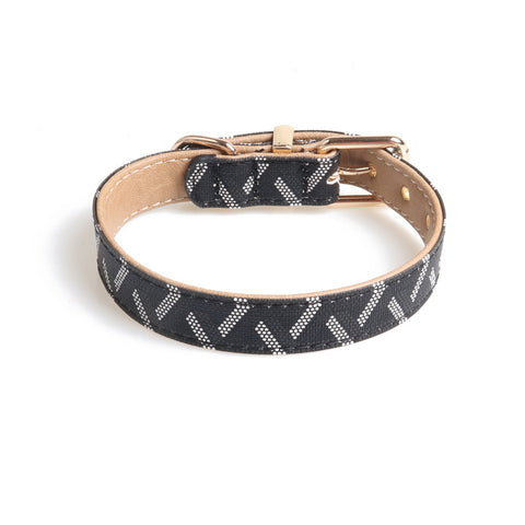 Modern Geometric Pet Collar and Leash Set