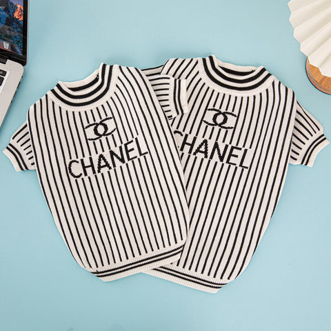 CC Doggo Monochrome Stripe Dress