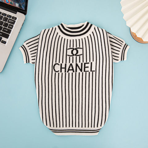 CC Doggo Monochrome Stripe Dress
