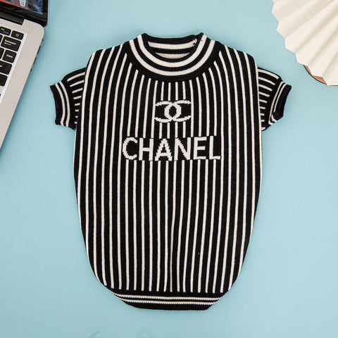 CC Doggo Monochrome Stripe Dress