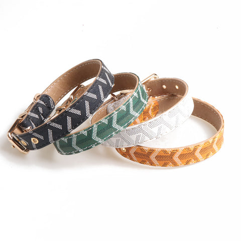 Modern Geometric Pet Collar and Leash Set